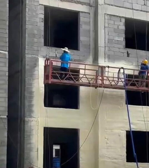 家用墻面噴涂機 雙組分JNJX-Q30(圖2) 家用墻面聚氨酯噴涂案例